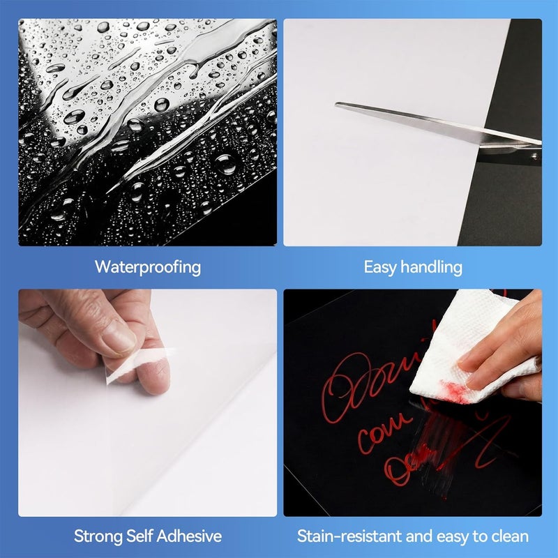 Cosrk 36 Sheets Transparent Laminate Sheets 8.5x11 inch Self Adhesive Laminating Sheets 100% Clear Waterproof Vinyl Laminator Sheets Overlay Lamination Sticker Film for Sticker Pape, Photo - Image 5